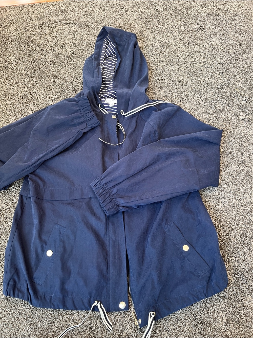 Lightweight Day to Day - Blu Pepper Jacket with Hood. Sz M